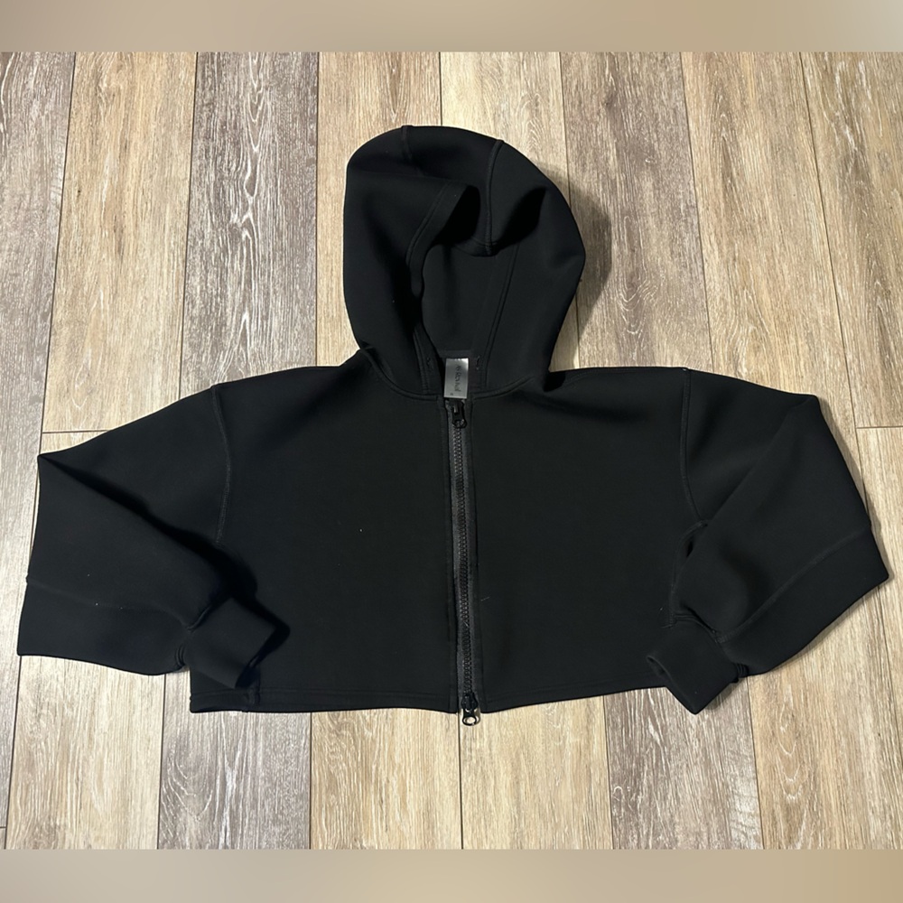 Altar’d State Black Cropped Zip-Up Hoodie - Picture 1 of 5